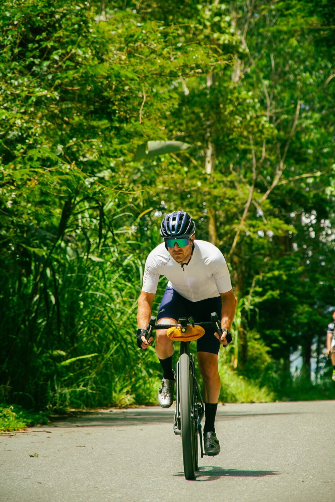 Rolling terrain on a road bike